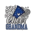 thumbnail image 2 of Cheer Grandma Polyester T-Shirt for Women - Casual Geometric Pattern with Heart and Milk Tea Design, Knit Fabric, Medium Stretch, All-Season Comfort, Round Neck Short Sleeve Top, 2 of 6