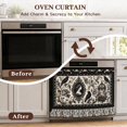 thumbnail image 3 of Gothic Raven Oven Skirt Curtain Victorian Floral Vintage Stove Curtain Tie Top Oven Skirt Decorative Stove Door Cover for Dishwashers Washing Machine, 3 of 7