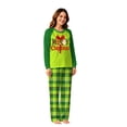thumbnail image 3 of Matching Christmas Pajamas for Family Christmas Letter Plaid Printed Holiday Pjs Sleepwear Loungewear for Women,2XL, 3 of 5