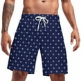 thumbnail image 1 of Men's Summer Casual Swim Trunks American Flag Beach Shorts, 1 of 4