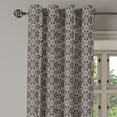 thumbnail image 3 of Ambesonne Vintage Grommet Curtain, Victorian Royal Floral, 50" x 54", Eggplant Cream Tan, 3 of 6
