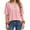 Pink, variant on Summer Women's Casual Solid Color T-shirt Half Sleeved Simple V-neck Tee Tops
