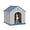 Blue, variant on 26 Inch Dog Houses Resin Small Indoor Outdoor Dog Kennel for All-Weather Use Cozy Shelter for Small Dogs in Home, Garden, or Balcony,Blue