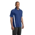 thumbnail image 4 of SPORT-TEK Mens PosiCharge Micro-Mesh Colorblock Polo, XS, True Royal/White, 4 of 6