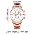 thumbnail image 4 of Msgweeeg Pocket Watches for Men Men Watches Valentine's Gifts Fashion Men's Quartz Watch Openwork Designs Alloy Case Leather Strap Business Casual Wristwatch, 4 of 7