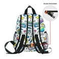 thumbnail image 5 of FORMRS School Backpack with Front Zippered Pocket 12" Student Travel Daypack, Blue Doodle Pattern, 5 of 6