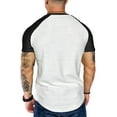 thumbnail image 4 of COOFANDY Mens Hip Hop Muscle Tee Baseball Sleeve Workout T-Shirts, 4 of 7