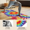thumbnail image 4 of Rainbow Tie Dye Mandala Pattern Hot Yoga Mat Towel Non Slip for Hot Yoga - Quick-Drying Yoga Mat Cover with 4 Corner Pockets with Travel Bag - Hot Yoga Towel Non Slip 70"x26", 4 of 6