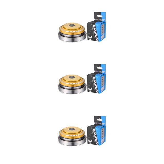 Naiovety VIARON Universal Bike Bearing Headset 42-52mm Horquilla recta Rodamientos dobles Alta dureza Ciclismo Accesorios Oro Type1 NO1 Naiovety CBP272973