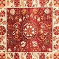 thumbnail image 1 of Ahgly Company Indoor Square Oriental Orange Traditional Area Rugs, 4' Square, 1 of 4