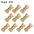 thumbnail image 1 of 10Pcs Brake Line Connector 1/4 5/16 3/8 Straight Brass Brake Line Compression Fitting Unions For OD Tubing Car Accessories, 1 of 9