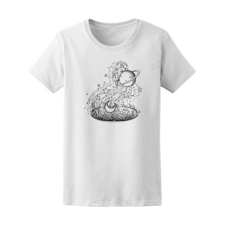 Vintage Astronomy Sketch Tee Women's -Image by
