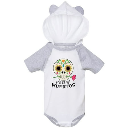 

Inktastic Día de los Muertos Skull with Flower Gift Baby Boy or Baby Girl Bodysuit