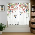 thumbnail image 3 of WNOOHIY Colorful Hummingbird Floral Plant Butterfly Light-filtering Curtain,29.5" × 65", Set of 2, 3 of 8