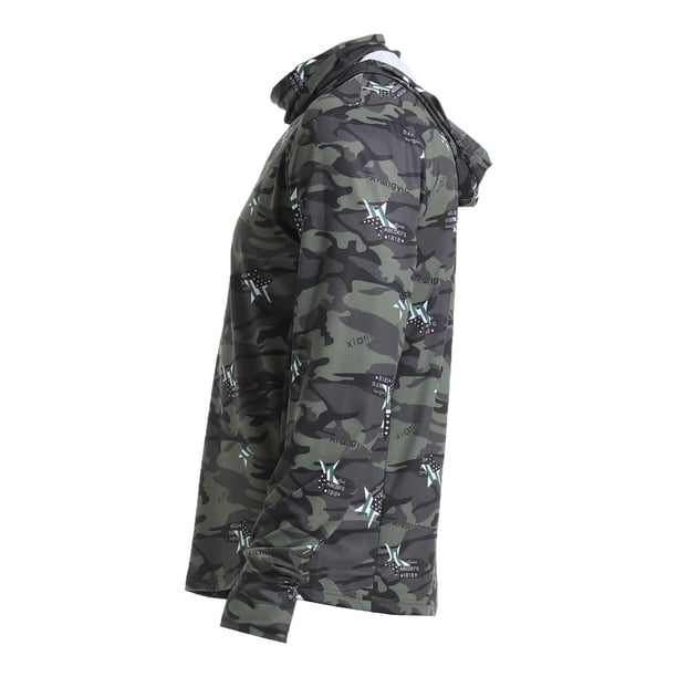 Sudadera con Capucha y Protección Solar Strade Fareast Limited para Hombre Camisa de Pesca C XL