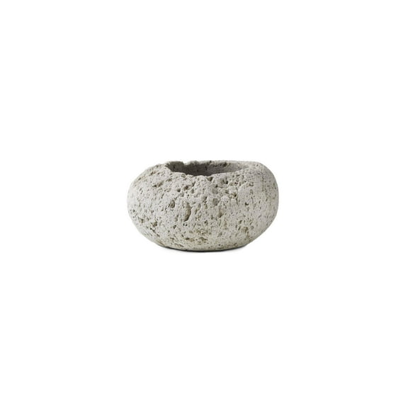 Serene Spaces Living 4" Natural Pumice Bowl Vase - for Flowers, Plants, Catchall, Candle Holder, Living Rooms, Kitchens, Bedrooms, Weddings, Single