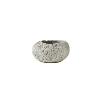 Serene Spaces Living 4" Natural Pumice Bowl Vase - for Flowers, Plants, Catchall, Candle Holder, Living Rooms, Kitchens, Bedrooms, Weddings, Single