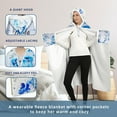 thumbnail image 3 of Nana Wearable Blanket Hoodie Sherpa Fleec, Christmas Gifts for Nana Grandma Birthday Presents Ideas Grandmother Oversized Blanket Hoodie Gifts for Mothers Day, 3 of 6