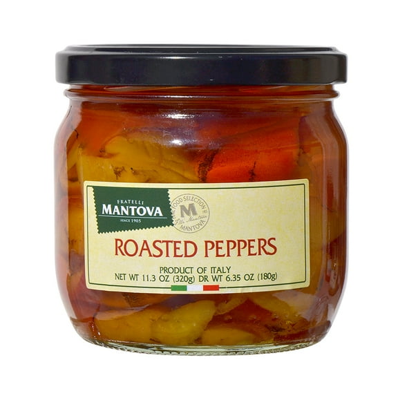 (Pack of 6), Mantova Roasted Peppers, 11.3 oz