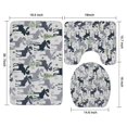 thumbnail image 3 of Gray Christmas Moose and Tree Pattern Bathroom Rugs Sets 3 Piece,Toilet Cover Set,Absorbent Non Slip Bathroom Mats Sets with U-Shaped Contour Rug Toilet Rug Set, 3 of 5