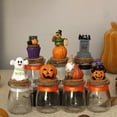 thumbnail image 2 of KMSS Halloween Candy Jar Small Glass Jar with Lid Bat Pumpkin Sculpture Halloween Decoration Candy Jar for Kitchen Table, 2 of 8