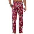 thumbnail image 4 of Fabrcox Christmas Home Pajamas Bottoms for Men Christmas Tree Printed Drawstring Pj Pants with Pockets Casual Elastic Waist Straight Leg Lounge Bottoms, Wine M, 4 of 6