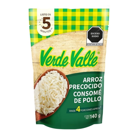 Arroz Verde Valle precocido consomé de pollo 140 g