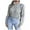 Grey, variant on Women's Long Sleeve Solid Color O Neck Knit Openwork Pullover Tunic Casual Loose Fall Winter Fashion Outwear Grey S