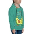 thumbnail image 3 of Kll Unisex Kids Boys Girls Hooded Pocket Pullover Hoodies-Funny Avocado, 3 of 9
