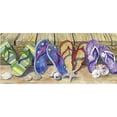 thumbnail image 4 of Evergreen Indoor Outdoor Doormat Bundle Set of 5 - Frame and 4 Welcome Seasonal Inserts Flipflops Fireflies Geraniums and Bicycle, 4 of 9