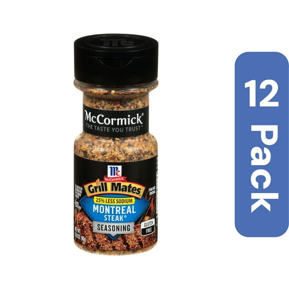 Grill Mates Mountain Steak Less Sodium Spice 3.18 oz (Pack Of 12)