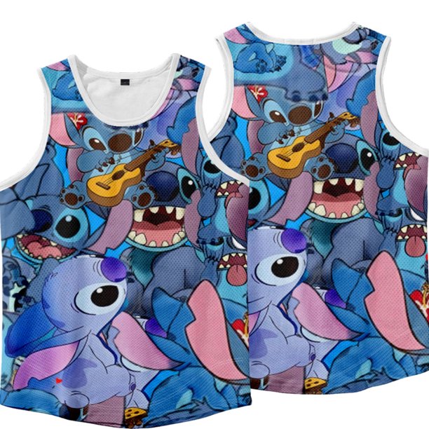 Disney Stitch Men's 3D Tank Tops Sleeveless Shirt Summer Fashion Tank