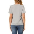 thumbnail image 3 of Allegra K Women's Butterfly Sleeves Layer Loose Chiffon Top Pintuck Blouse, 3 of 6
