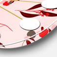 thumbnail image 3 of Designart 'Bright Eucalyptus Floral Pattern Ii Horloge Murale Moderne du Milieu du Siècle, 3 of 4