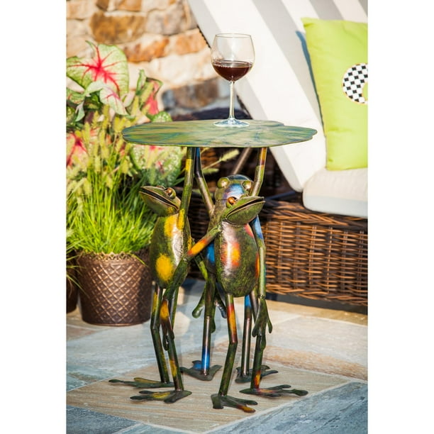 Cape Craftsman Three Frogs Outdoor Standing Side Table