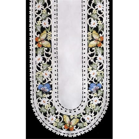 

Sinobrite H7854-E Multicolor Butterfly Square Table-Topper- 44 x 44 in.
