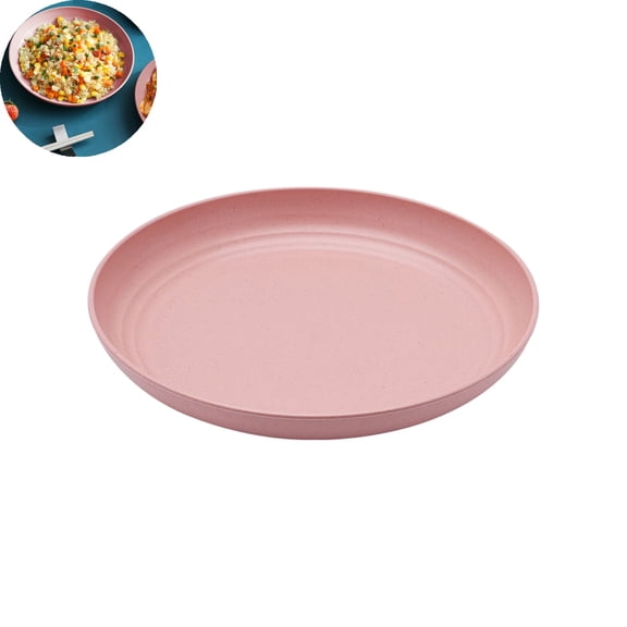 VYARDOZ Serving Tray, Round Plastic Snack Plate with Raised Edge, 20 x 20 cm Fruit Dish for Living Room Coffee Table Party Kitchen