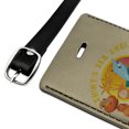 thumbnail image 2 of Shiny's Sea Shells by the Sea Dinosaur Train Rectangle Leather Luggage Card Suitcase Carry-On ID Tag, 2 of 8