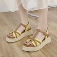 thumbnail image 3 of Wedge Sandals for Women Dressy Summer Comfortable Cushion Womens Flip Flops Casual Orthopedic Wedges Shoes Beach Sandals A13, 3 of 6