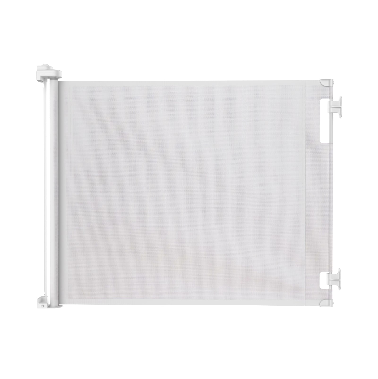 Perma Child Safety 71 in. Wide x 33 in. Tall White Retractable Baby Gate