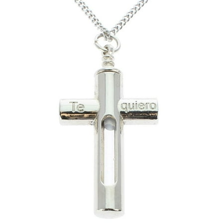 Sterling Gifts Te Quiero Memorial Ashes Love You Cross Necklace