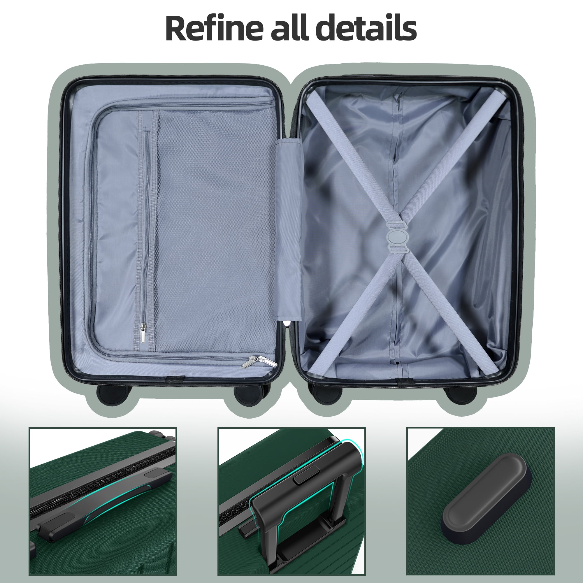 Amazon.com | Luggage Sets 4 Piece, Expandable Hardside Carry