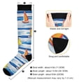 thumbnail image 3 of FORMRS Womens Knee High Socks Casual Long Thick Travel Daily Wear, 2 Pairs, Orange Sailboats, 3 of 6