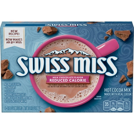 (6 Pack) Swiss Miss Reduced Calorie Hot Cocoa Mix Envelope, 8