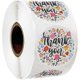thumbnail image 1 of 500 Thank You Stickers 1" Round Multi Color Flower Design in Roll Highly Recommended for Birthdays, Weddings, Giveaways, 1 of 4