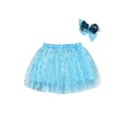 thumbnail image 4 of Inevnen Layered Tulle Rainbow Tutu Skirt for Toddler Baby Girls Birthday Party Petal Skirts with Headwear, 4 of 7