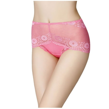 

Leesechin Underwear for Women Clearance Sexy Ladies Transparent Lace Big Size Cotton Hollow Breathable Quality