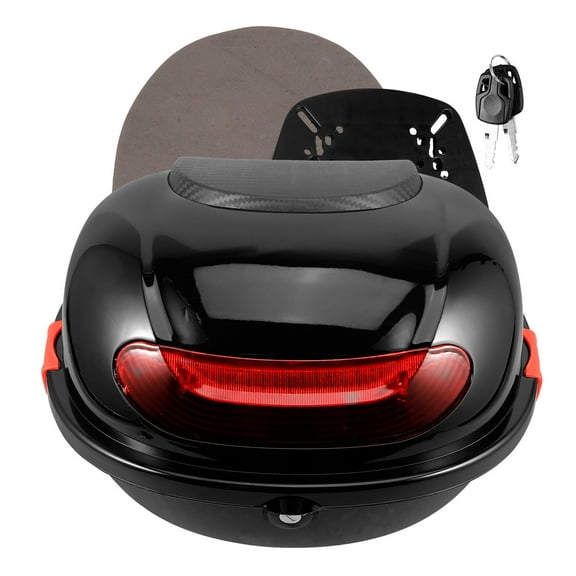 Raindrops Motorcycle Top Case Trunk Box Storage Carrier PP Material Large Capacity