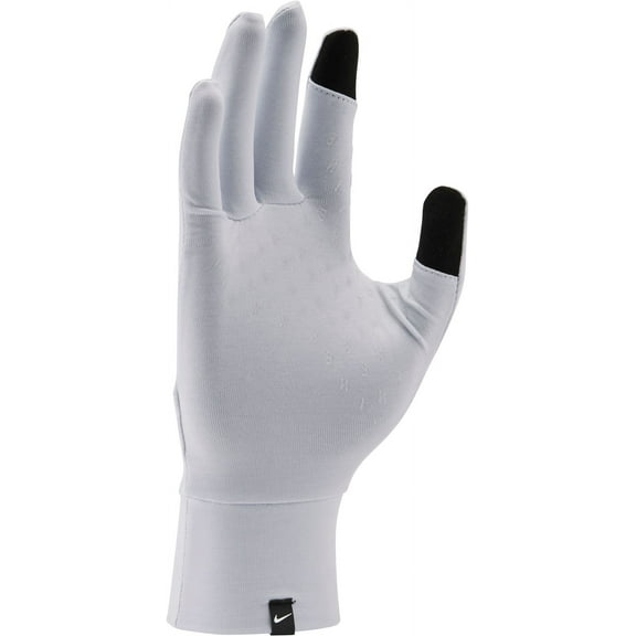 Nike Gloves Women's Medium White Black Stretch Fleece Dri-Fit Activewear SRT315