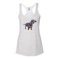 thumbnail image 2 of Wild Bobby, Colorful Dachshund Is My Spirit Animal Lover Tri-Blend Racerback Tank Top, Heather White, Small, 2 of 3